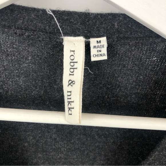 ANTHROPOLOGY Robbi&Nikki black/gray cashmere/wool sequins cardigan S - Picture 9 of 12